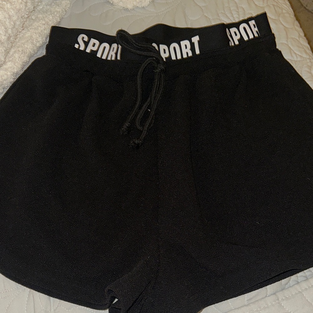 SHEIN Black Sporty Women's Athletic Shorts